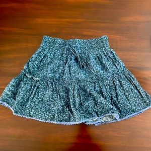Natural life blue paisley print skirt